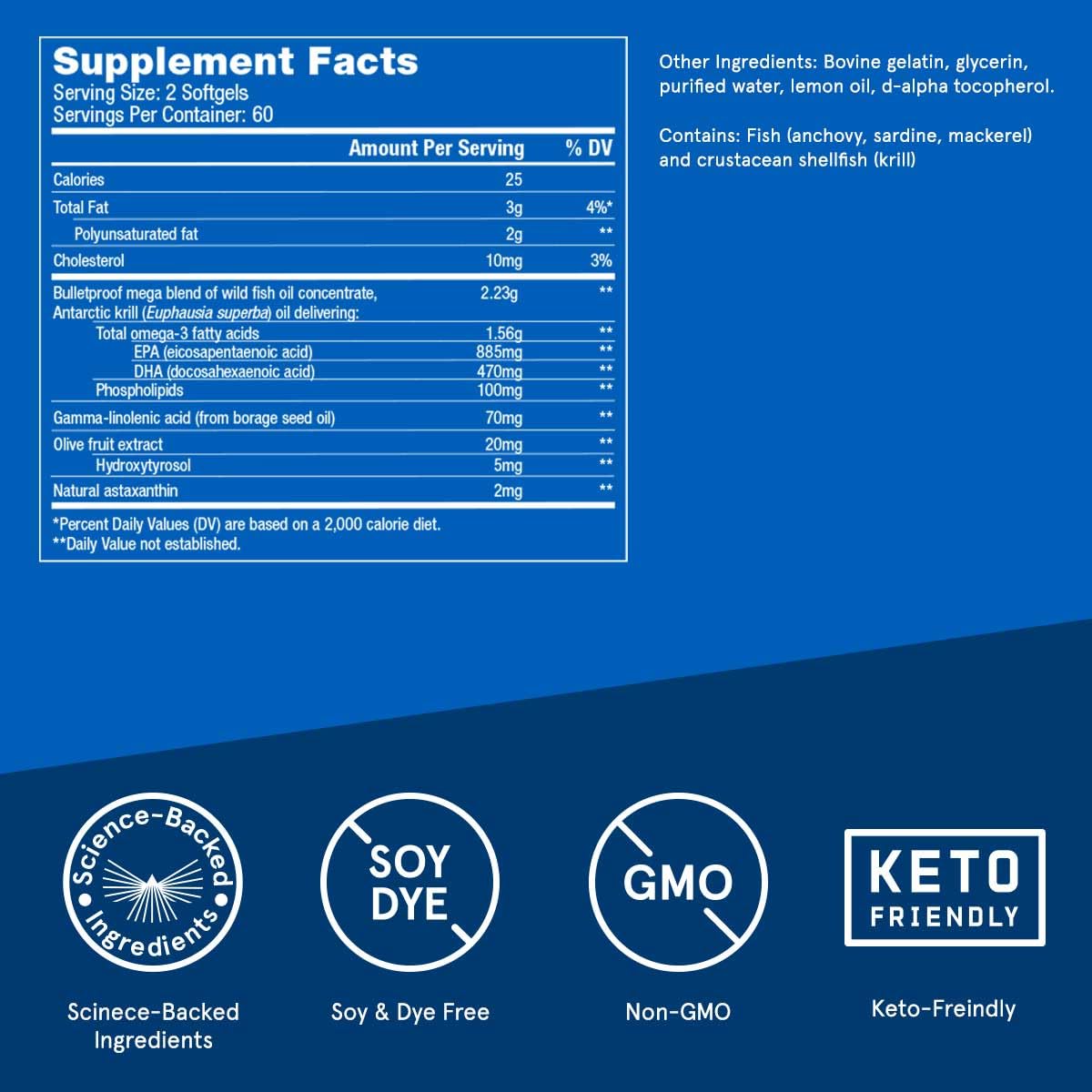 Bulletproof Omega Krill Complex, 120 sg - TrustMedUSA