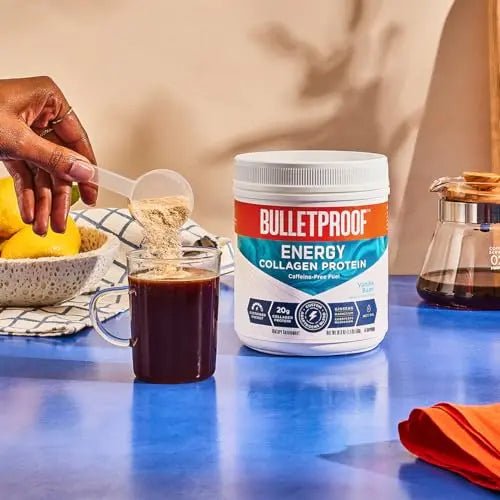 Bulletproof Vanilla Bean Energy Collagen Protein Powder, 18.3 Ounces, Caffeine-Free Fuel - TrustMedUSA