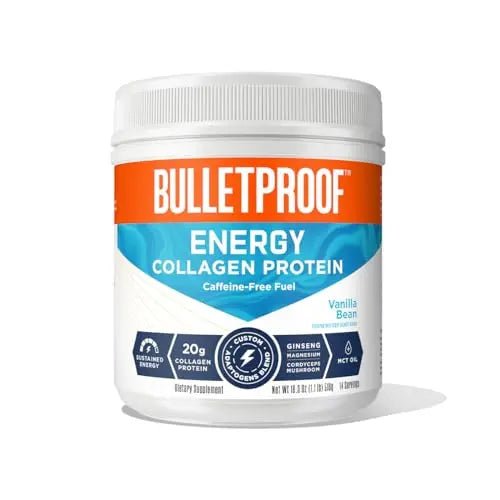 Bulletproof Vanilla Bean Energy Collagen Protein Powder, 18.3 Ounces, Caffeine-Free Fuel - TrustMedUSA