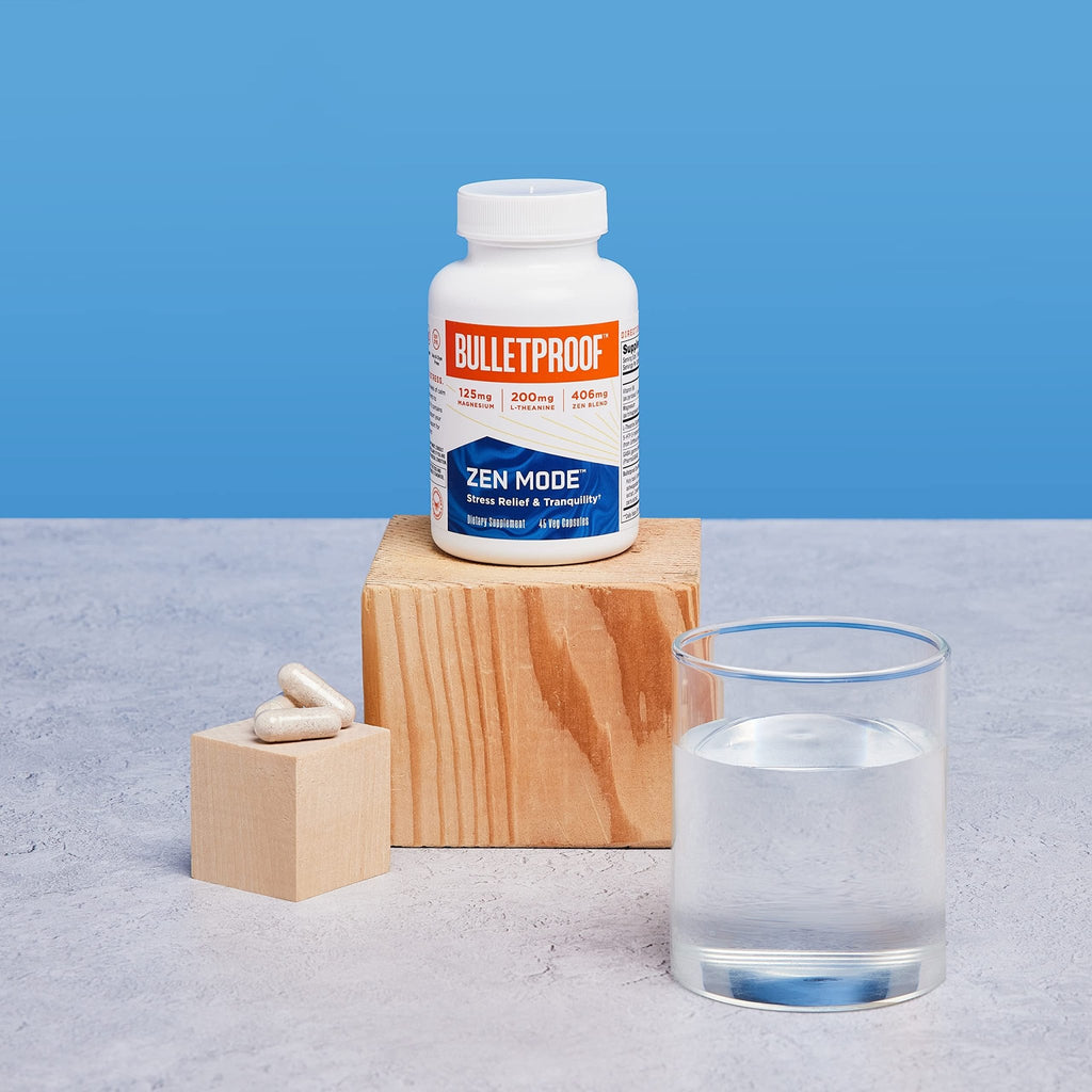 Bulletproof Zen Mode Stress Relief and Tranquility Capsules, 45 Count, Supplement for Calm and Relaxation - TrustMedUSA