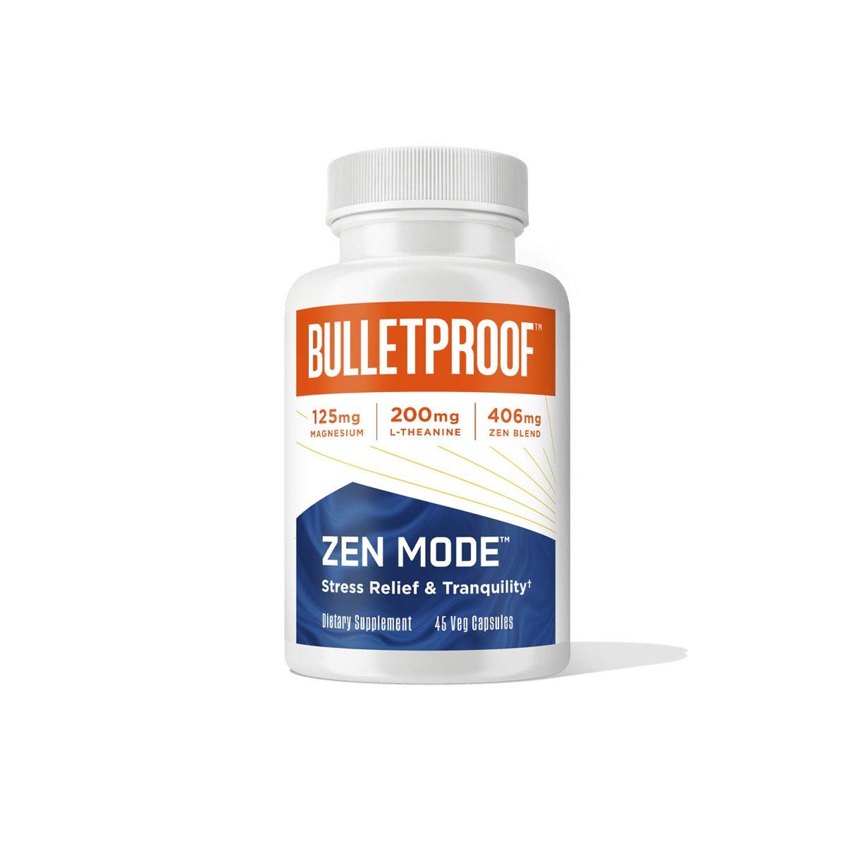 Bulletproof Zen Mode Stress Relief and Tranquility Capsules, 45 Count, Supplement for Calm and Relaxation - TrustMedUSA