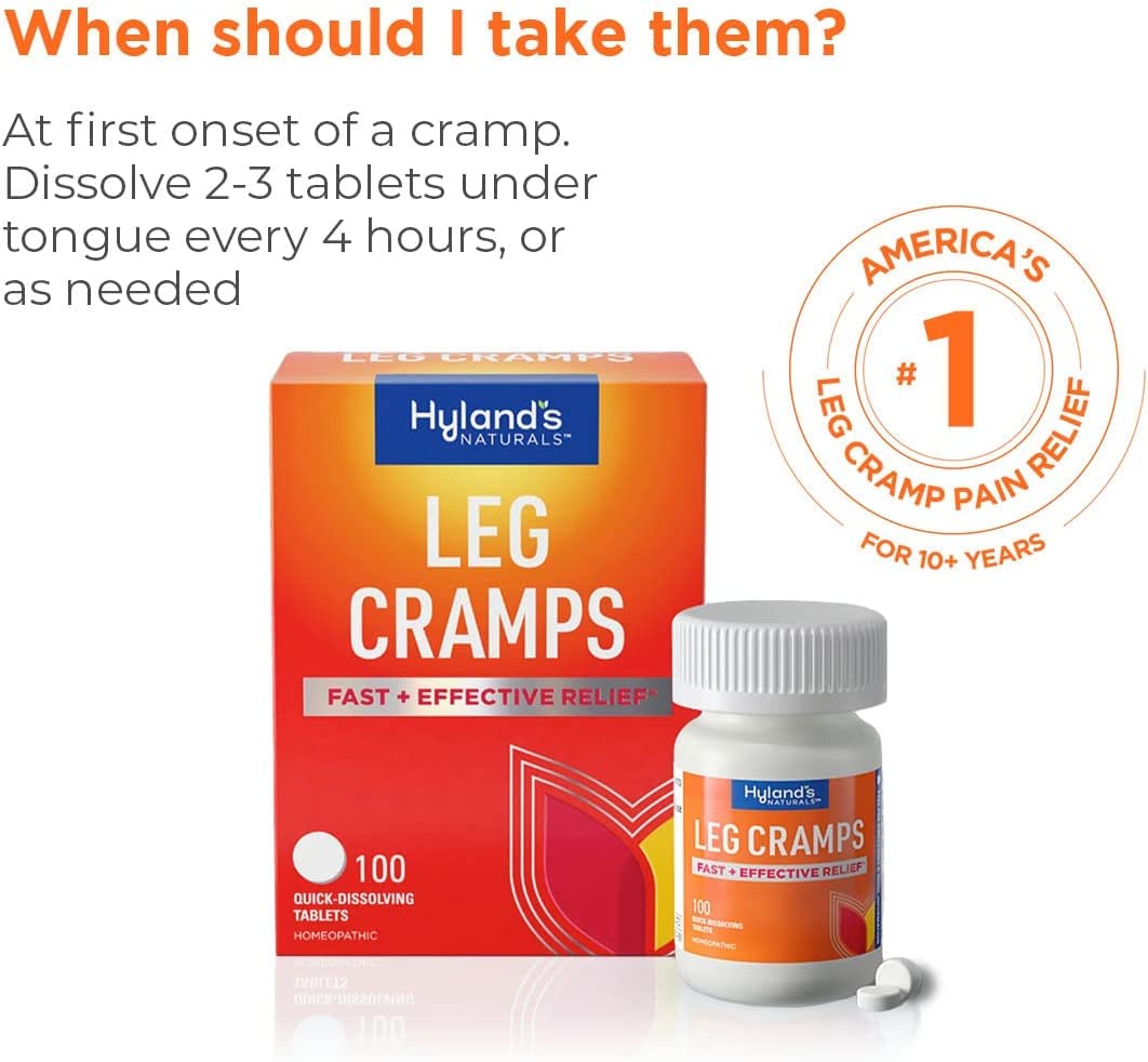 Bundle of Hyland's Leg Cramps Ointment, Arnica Pain Relief Gel, Natural Relief of Calf, Leg and Foot Cramp, 2.5 oz and Leg Cramp Tablets, 100 Count - TrustMedUSA