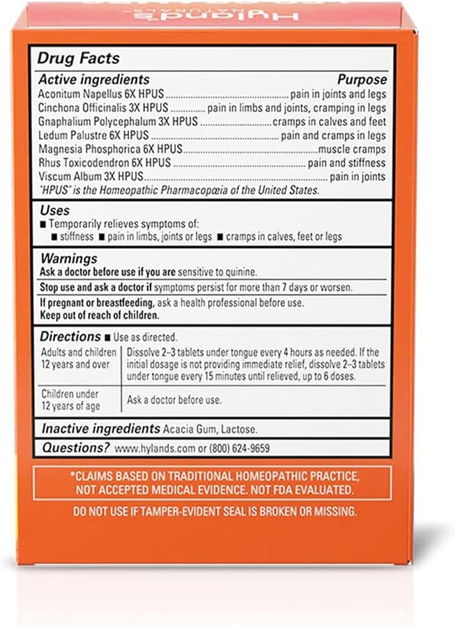 Bundle of Hyland's Leg Cramps Ointment, Arnica Pain Relief Gel, Natural Relief of Calf, Leg and Foot Cramp, 2.5 oz and Leg Cramp Tablets, 100 Count - TrustMedUSA