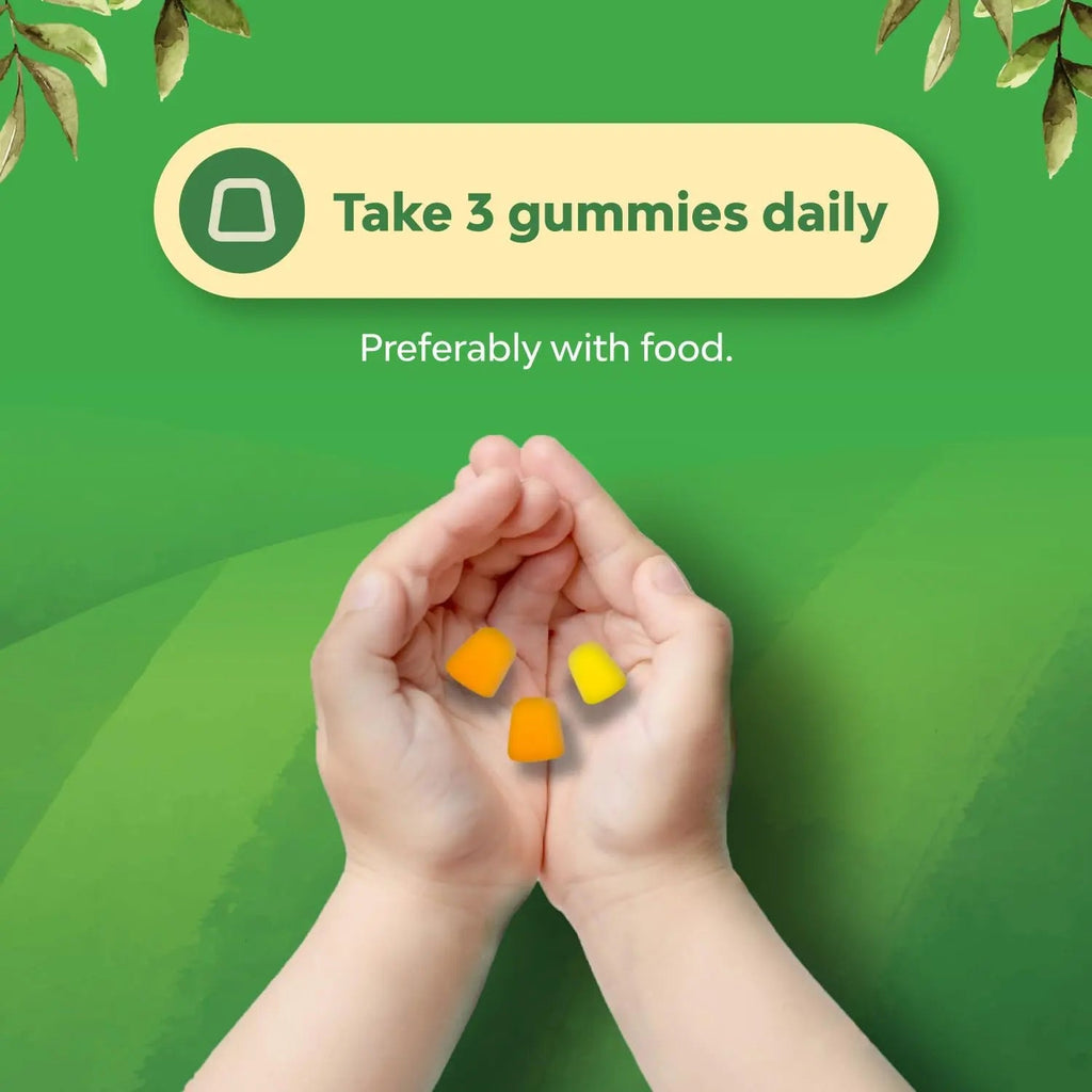 Bundle of Kids DHA Omega 3 Gummies - Fatty Acids Omega 3 6 9 for Brain Immune Strength Vision Focus Support and Liquid Multivitamin for Kids Immunity Support - TrustMedUSA