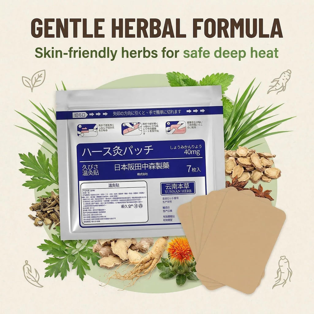 BUPRL Herbal Heat Patches 14 Count, 8 Hours Deep Warm Relief for Muscles & Joints, Stretchy Breathable, Residue-Free, Family Use-B01 - TrustMedUSA