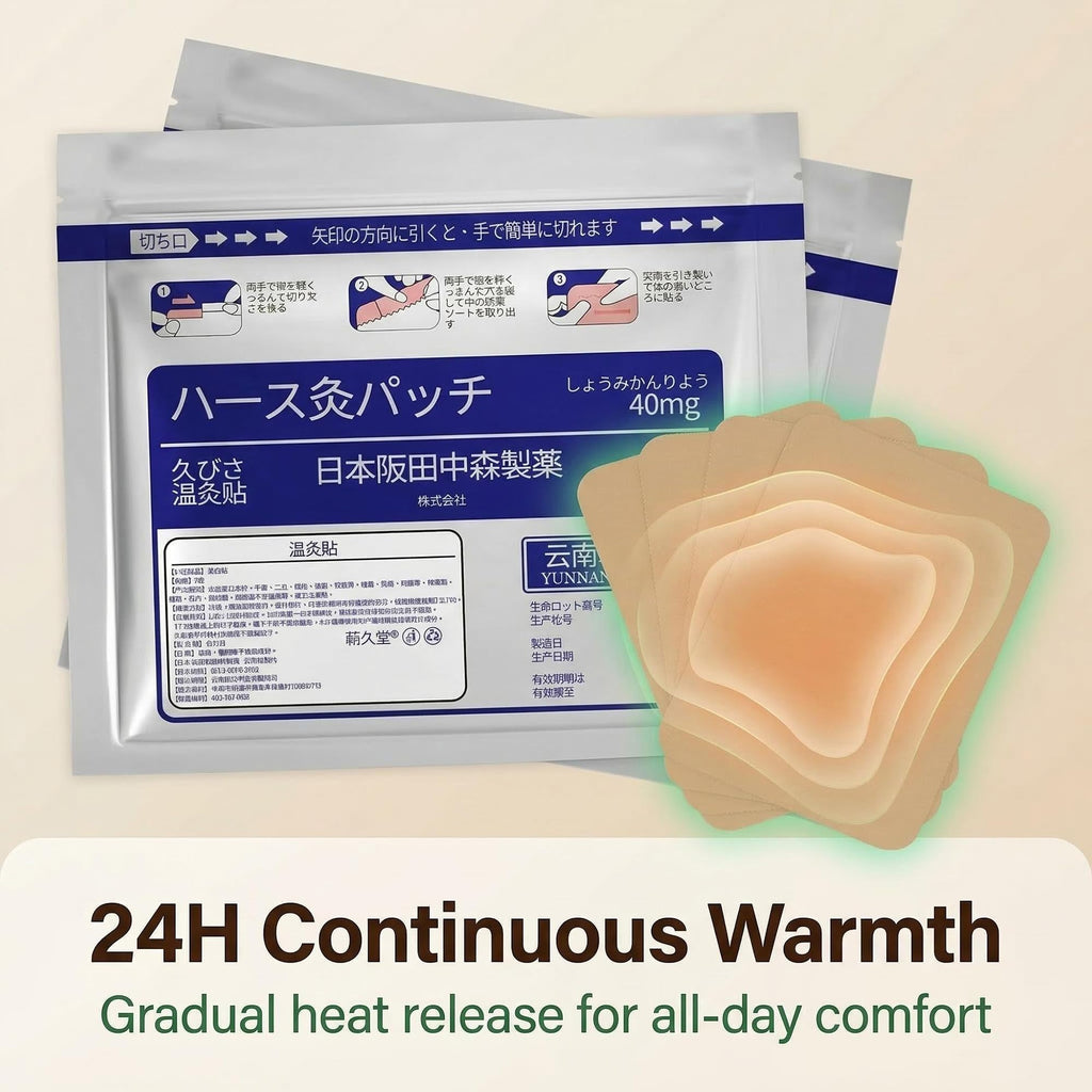 BUPRL Herbal Heat Patches 14 Count, 8 Hours Deep Warm Relief for Muscles & Joints, Stretchy Breathable, Residue-Free, Family Use-B01 - TrustMedUSA