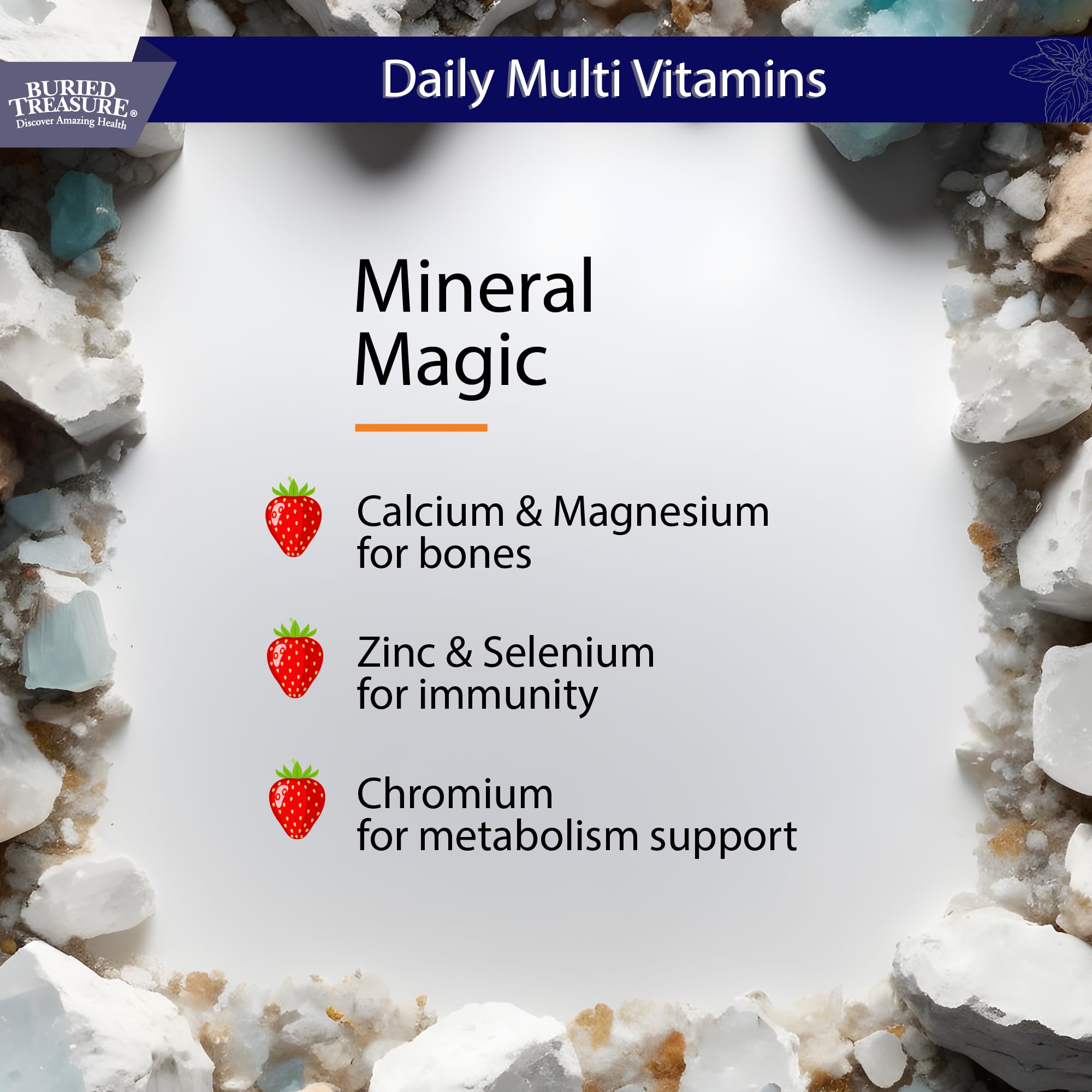 Buried Treasure Daily Nutrition Liquid Multivitamin and Mineral Supplement with Trace Minerals, Superfoods, Vitamin A, B-Complex, C, D, E, Methylfolate, Biotin, Magnesium, Zinc, Resveratrol, 32 serv - TrustMedUSA