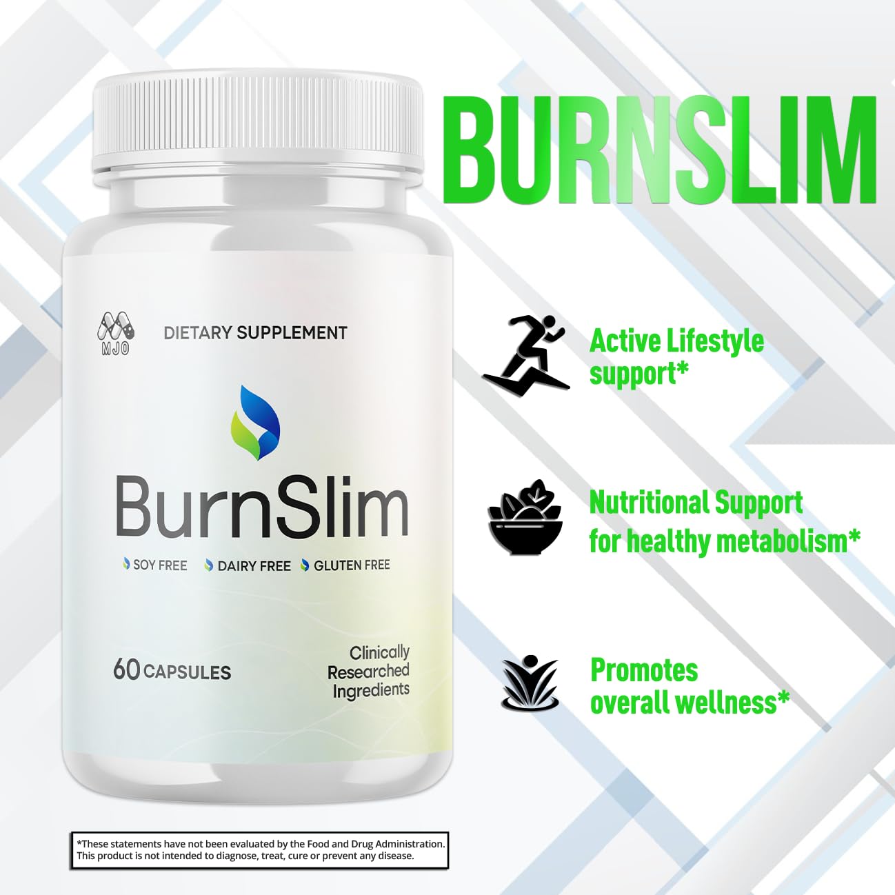 Burn Slim Capsules, Official Burnslim Pills with All Natural Ingredients, Advanced Burn Slim Health and Wellness Vitamin Supplement Supporting Active Lifestyle for Women and Men (60 Capsules) - TrustMedUSA