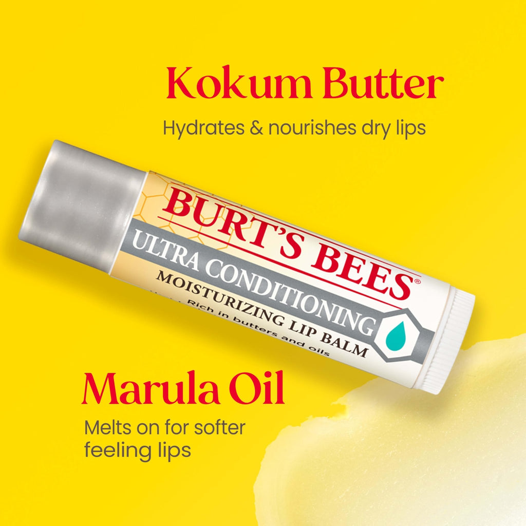 Burt's Bees Easter Basket Stuffers, Balm Bouquet Lip Balm Set, Original Beeswax, Vanilla Bean, Cucumber Mint, Coconut & Pear Pack, Natural Origin Lip Treatment, 4 Tubes, 0.15 oz. - TrustMedUSA