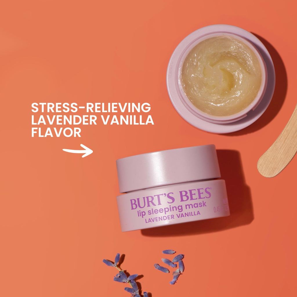 Burt’s Bees Lavender Vanilla Lip Sleeping Mask, With Hyaluronic Acid and Squalane Moisturizer To Instantly Hydrate Lips, Overnight Mask and Treatment, 0.45 oz. - TrustMedUSA