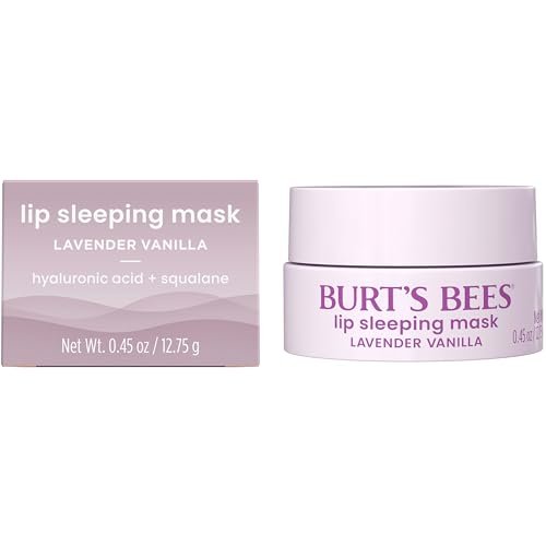 Burt’s Bees Lavender Vanilla Lip Sleeping Mask, With Hyaluronic Acid and Squalane Moisturizer To Instantly Hydrate Lips, Overnight Mask and Treatment, 0.45 oz. - TrustMedUSA