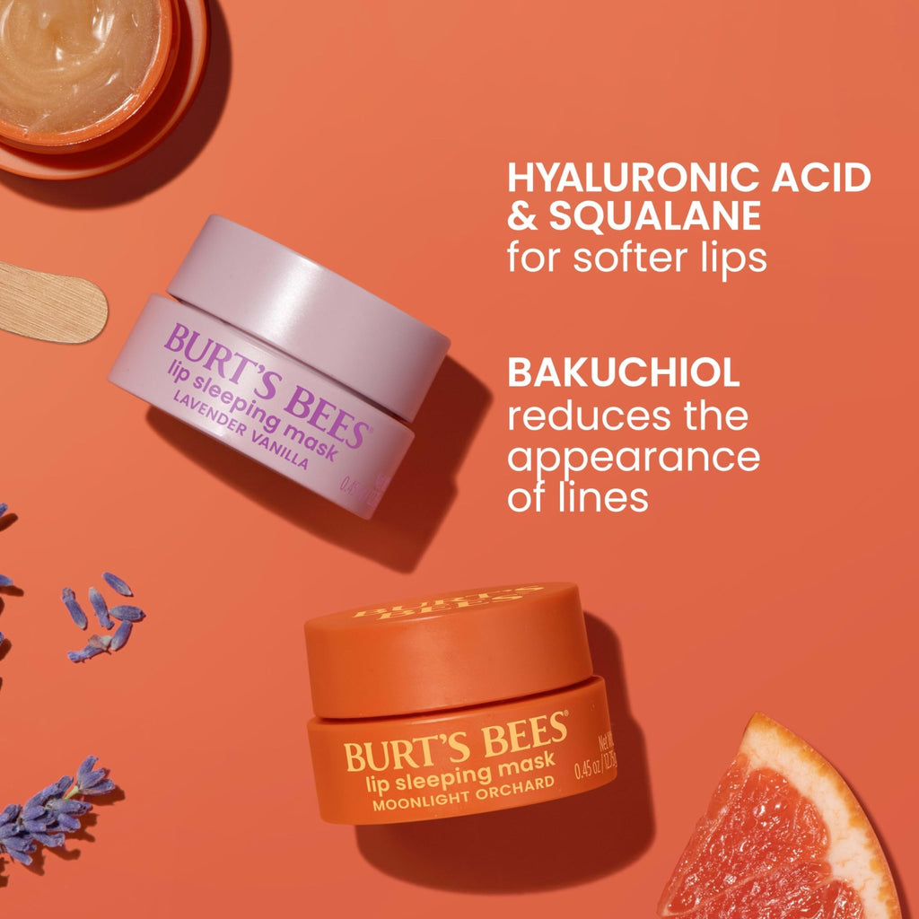 Burt’s Bees Lavender Vanilla Lip Sleeping Mask, With Hyaluronic Acid and Squalane Moisturizer To Instantly Hydrate Lips, Overnight Mask and Treatment, 0.45 oz. - TrustMedUSA