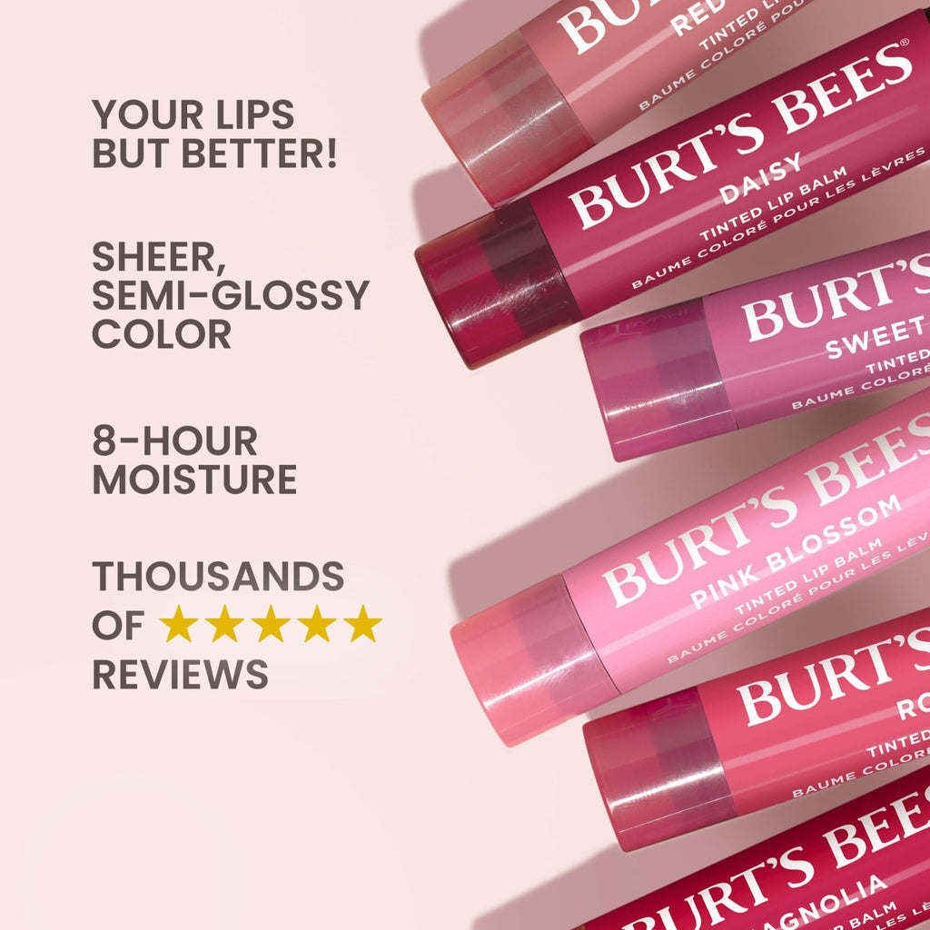 Burt's Bees Lip Tint Balm with Long Lasting 2 in 1 Duo Tinted Balm Formula, Color Infused with Deeply Hydrating Shea Butter - TrustMedUSA