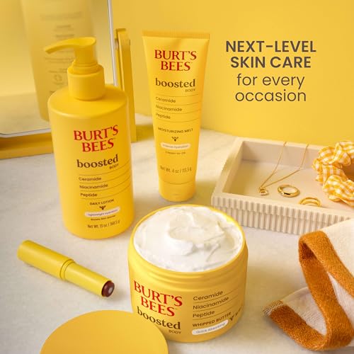 Burt’s Bees Tinted Boosted Balm, Misty Mauve, Hydrating Tinted Lip Balm with Vitamin C, E, and F Core, 24 Hour Lip Moisturizer - TrustMedUSA