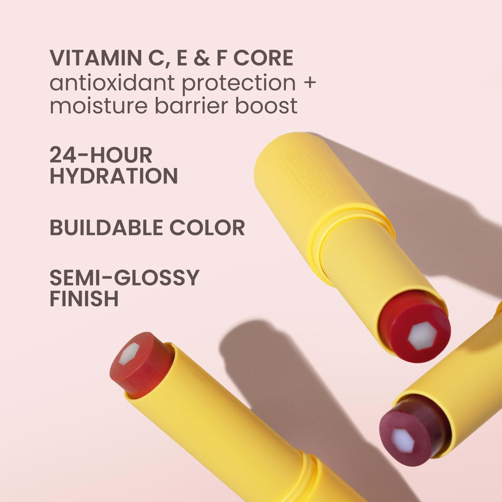 Burt’s Bees Tinted Boosted Balm, Misty Mauve, Hydrating Tinted Lip Balm with Vitamin C, E, and F Core, 24 Hour Lip Moisturizer - TrustMedUSA