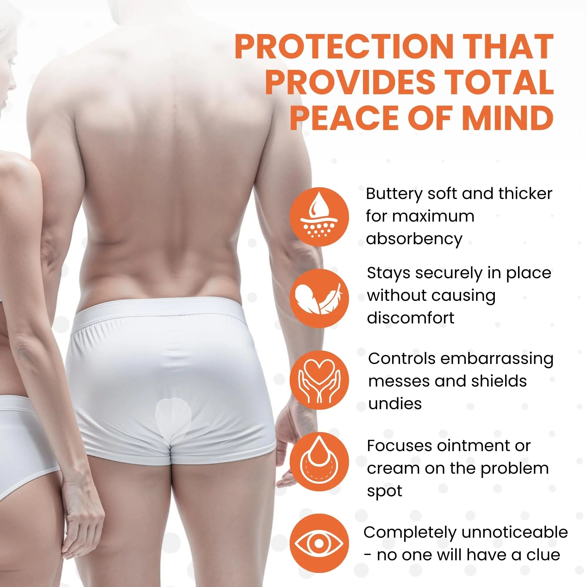 Butts Are Messy - Control The Mess. ANUPAD Premium Absorbent Pads. Confidently Handle Bowel Leakage, Bleeding Hemorrhoids, And The Mess Hemorrhoid Ointments Make. - TrustMedUSA