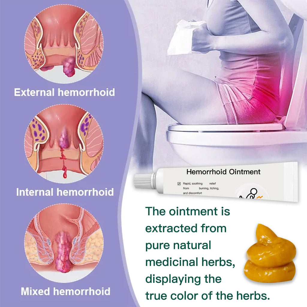 BXQJRJ Hemorrhoid Ointment,Herbal hemorrhoid Gel,Effectively relieves Anal discomfort,Suitable for Men and Women,Fast-Acting hemorrhoid Ointment (20g) - TrustMedUSA