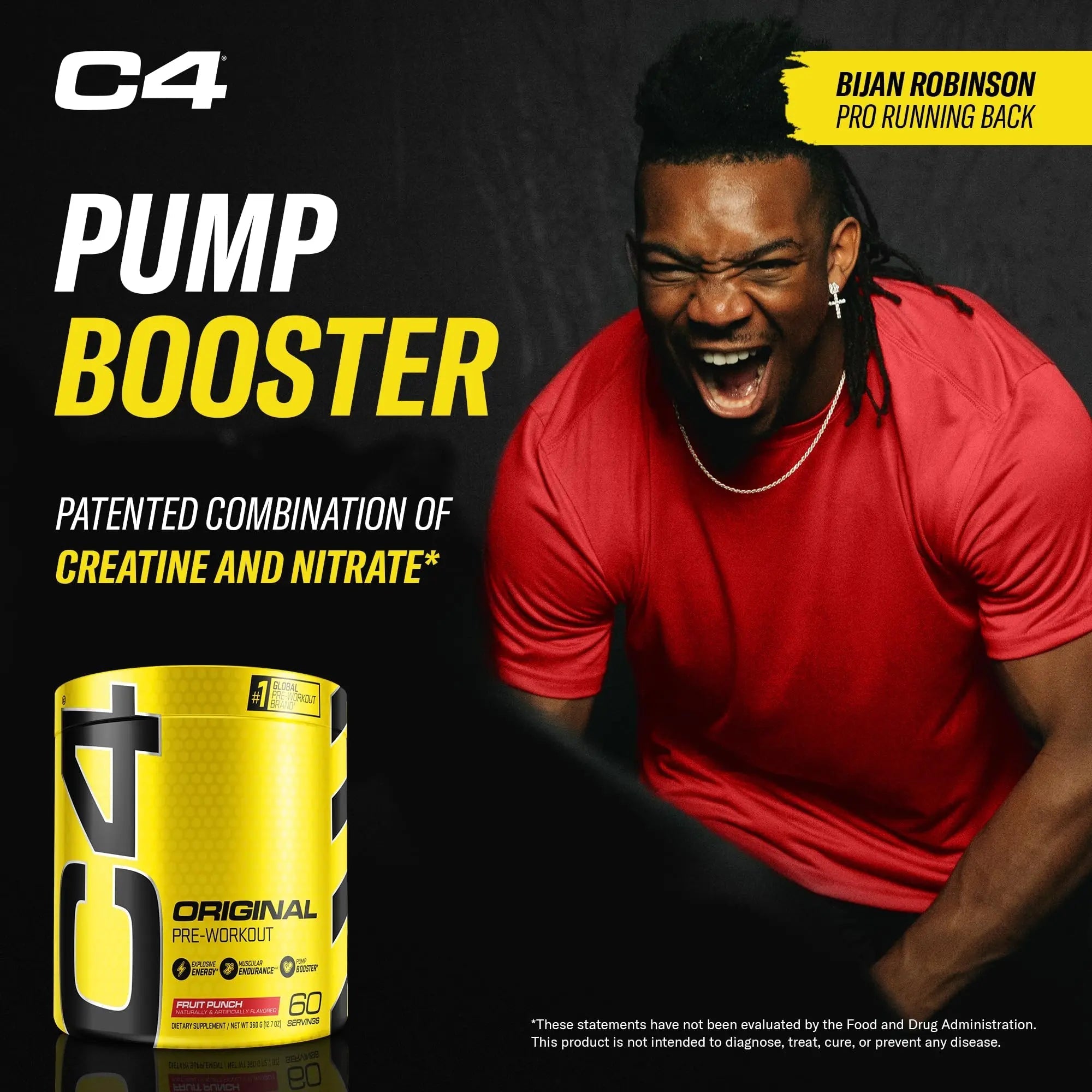 C4 Original Pre Workout Powder Fruit Punch - Vitamin C for Immune Support - Sugar Free - TrustMedUSA