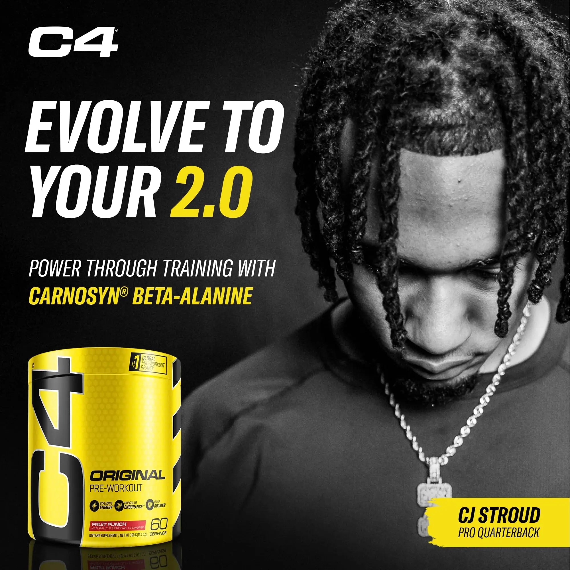 C4 Original Pre Workout Powder Fruit Punch - Vitamin C for Immune Support - Sugar Free - TrustMedUSA