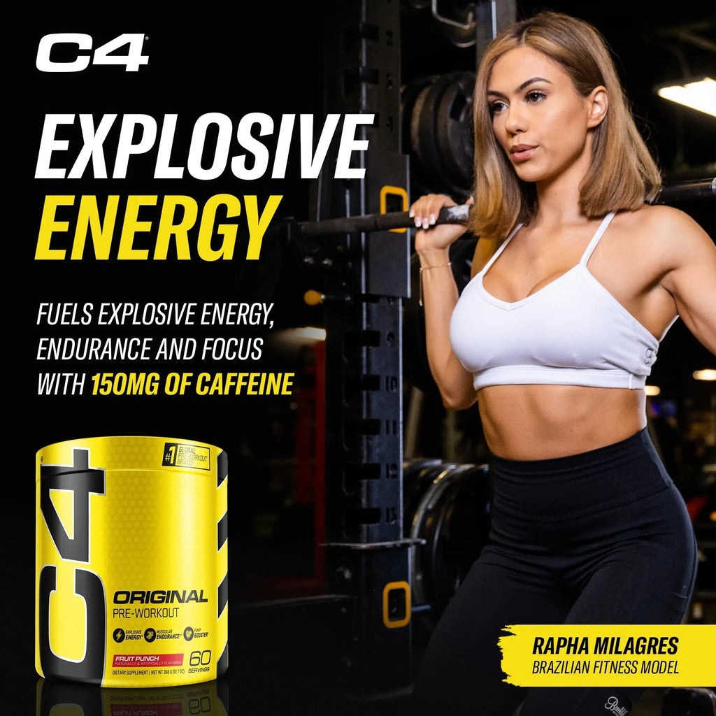 C4 Original Pre Workout Powder Fruit Punch - Vitamin C for Immune Support - Sugar Free - TrustMedUSA