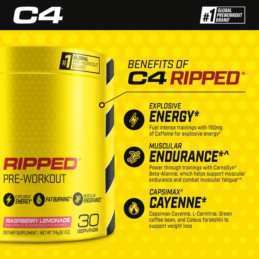 C4 Ripped & SuperHD, The Thermogenic Bundle, C4 Ripped Pre Workout Powder - TrustMedUSA