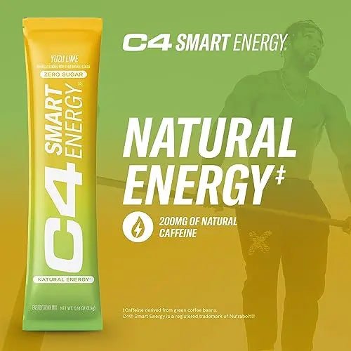 C4 Smart Energy Powder Stick Packs - Sugar Free Performance Fuel & Nootropic Brain - TrustMedUSA