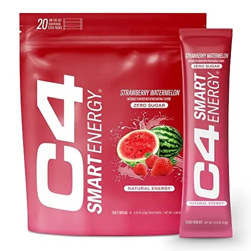 C4 Smart Energy Powder Stick Packs - Sugar Free Performance Fuel & Nootropic Brain - TrustMedUSA