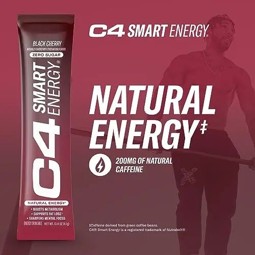 C4 Smart Energy Powder Stick Packs - Sugar Free Performance Fuel & Nootropic Brain - TrustMedUSA