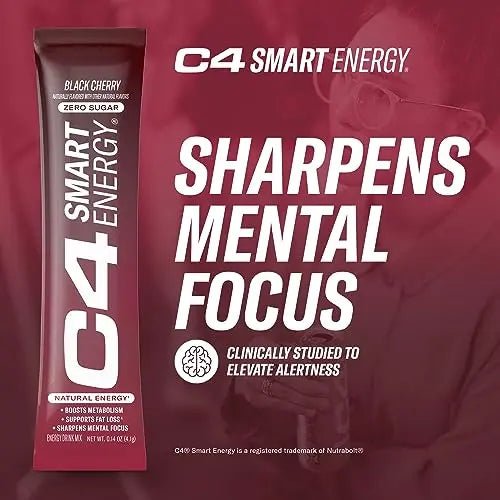 C4 Smart Energy Powder Stick Packs - Sugar Free Performance Fuel & Nootropic Brain - TrustMedUSA