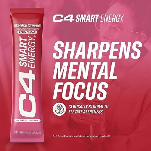 C4 Smart Energy Powder Stick Packs - Sugar Free Performance Fuel & Nootropic Brain - TrustMedUSA