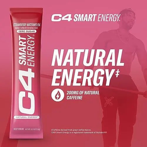 C4 Smart Energy Powder Stick Packs - Sugar Free Performance Fuel & Nootropic Brain - TrustMedUSA