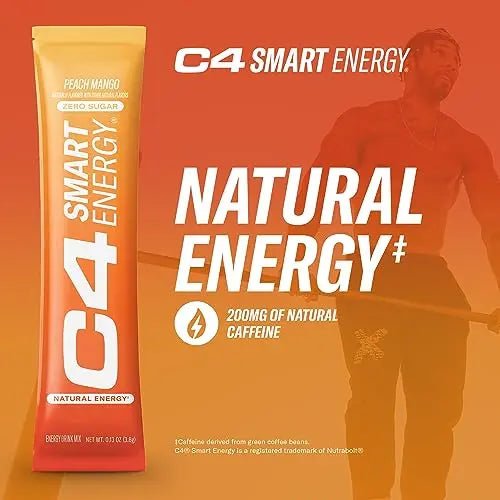C4 Smart Energy Powder Stick Packs - Sugar Free Performance Fuel & Nootropic Brain - TrustMedUSA