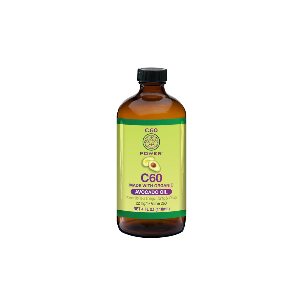 C60 Power C60 in Organic Avocado Oil - Natural Wellness & Antioxidant Support for Men & Women, 99.99% Pure Carbon Fullerenes, Promotes Energy, Mental Clarity, & Stamina - 4 fl oz Bottle - TrustMedUSA
