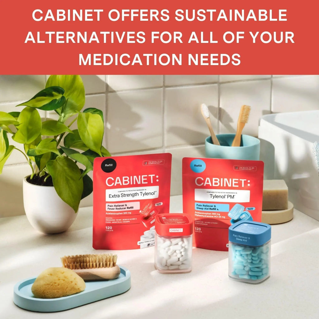 Cabinet: 500mg Acetaminophen for Headache Relief, Toothaches, Sore Throat, and Fever Reducer, 120 Tablets (Refill Pouch) - TrustMedUSA