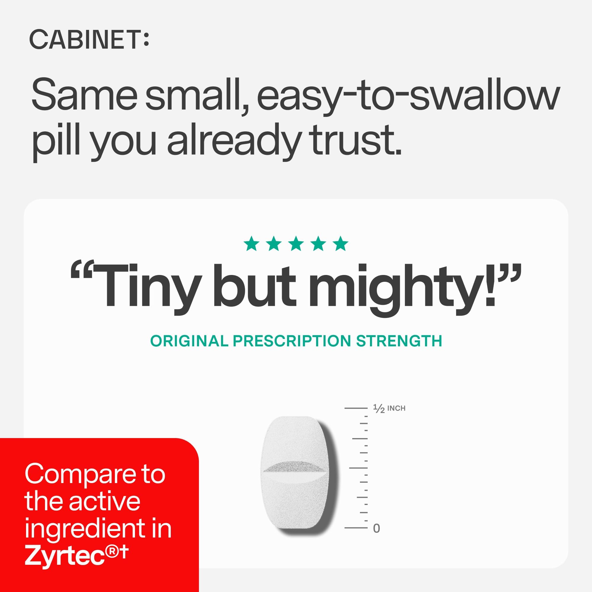 Cabinet: Cetirizine Hcl 10mg Allergy Relief Tablets | Non-Drowsy Antihistamine for 24-Hour Indoor & Outdoor (Aluminum - 300 Count) - Maple Wellness Supplements