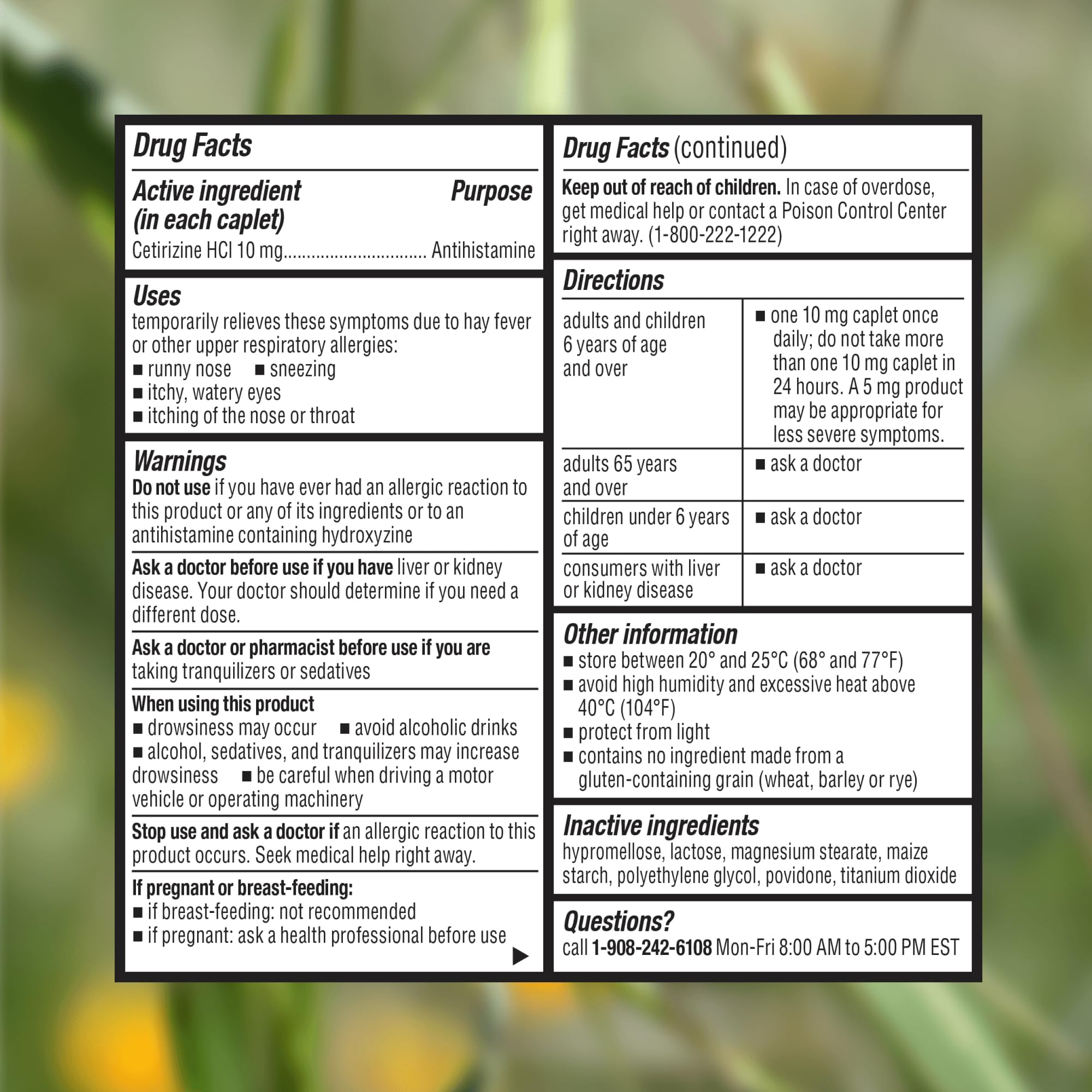 Cabinet: Cetirizine Hcl 10mg Allergy Relief Tablets | Non-Drowsy Antihistamine for 24-Hour Indoor & Outdoor (Aluminum - 300 Count) - Maple Wellness Supplements