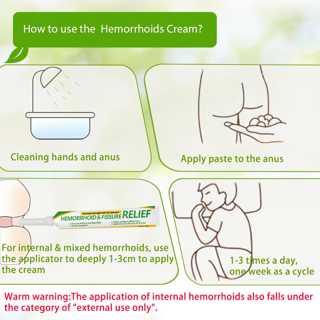 CainNeks Hemorrhoid & Fissure Relief Ointment 20g– 4% Lidocaine Maximum Strength Hemorrhoid Cream, Fast Itching Burning Swelling Relief, Herbs Fast Acting Ingredients. 0.7 oz. - TrustMedUSA