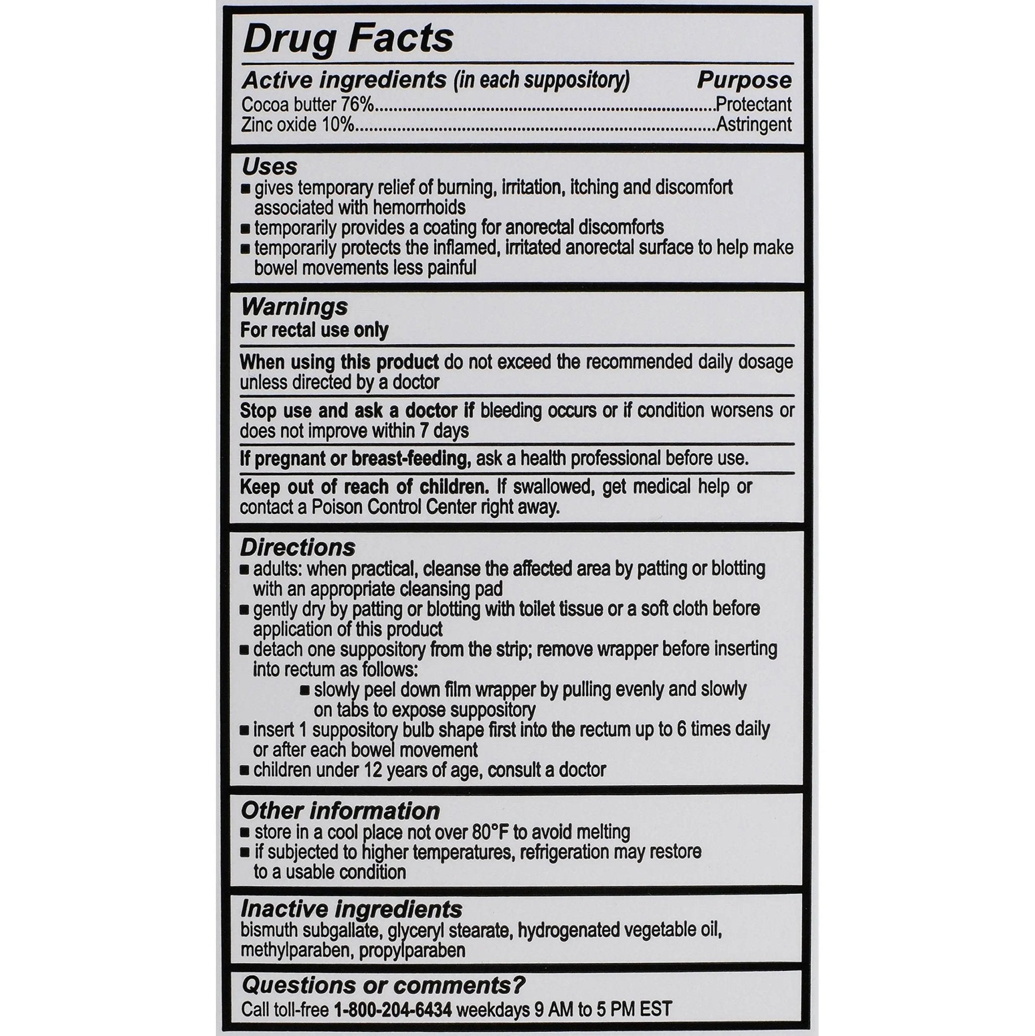 Calmol 4 Hemorrhoidal Suppositories with Soothing Natural Ingredients, 24 Count - TrustMedUSA