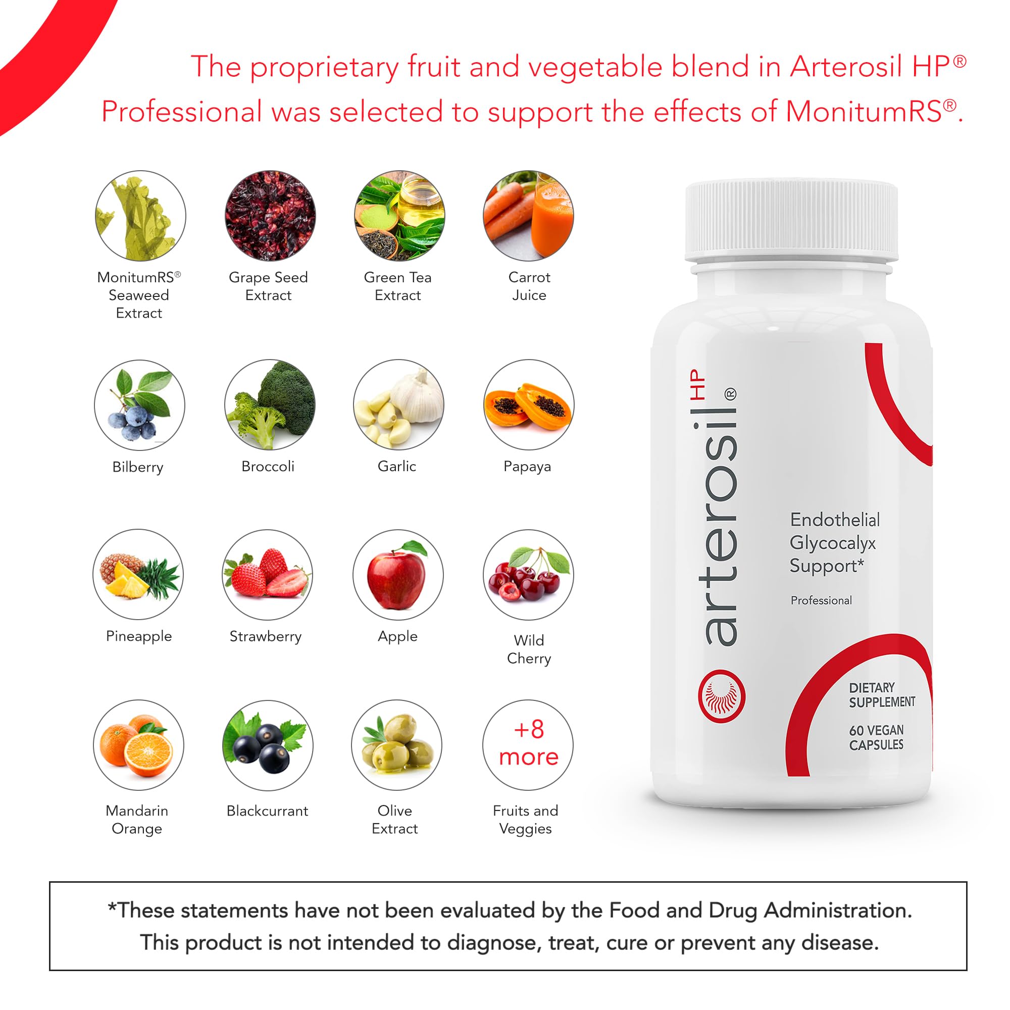 Calroy Health Sciences Arterosil HP Professional - Endothelial Glycocalyx Support - Heart Health Support - Artery Health Support - Circulation Support – MonitumRS - TrustMedUSA