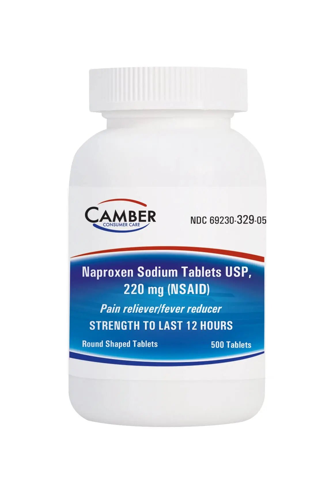 Camber Naproxen Sodium, 220 mg - Pain Reliever and Fever Reducer (500 Count) - TrustMedUSA