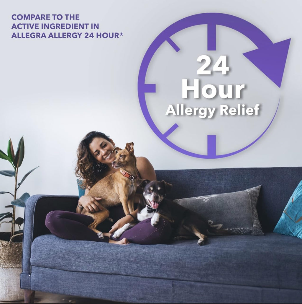 Camber Non-Drowsy Fexofenadine Antihistamine Indoor Outdoor Allergy Relief Tablets (30-ct) - Maple Wellness Supplements