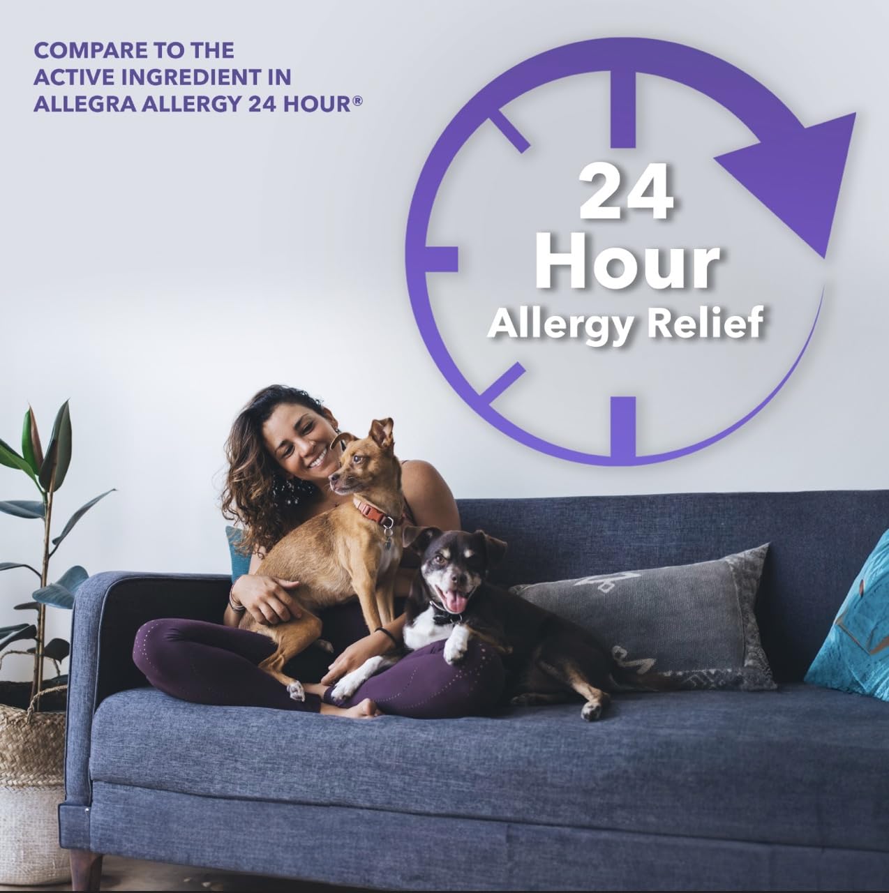 Camber Non-Drowsy Fexofenadine Antihistamine Indoor Outdoor Allergy Relief Tablets (30-ct) - Maple Wellness Supplements
