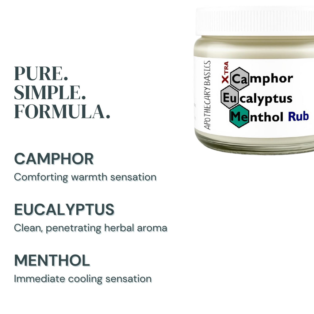 Camphor+Eucalyptus+Menthol Xtra Rub – Handmade with Menthol, Camphor & Eucalyptus – Soothing & Refreshing – 2.5 fl oz - TrustMedUSA