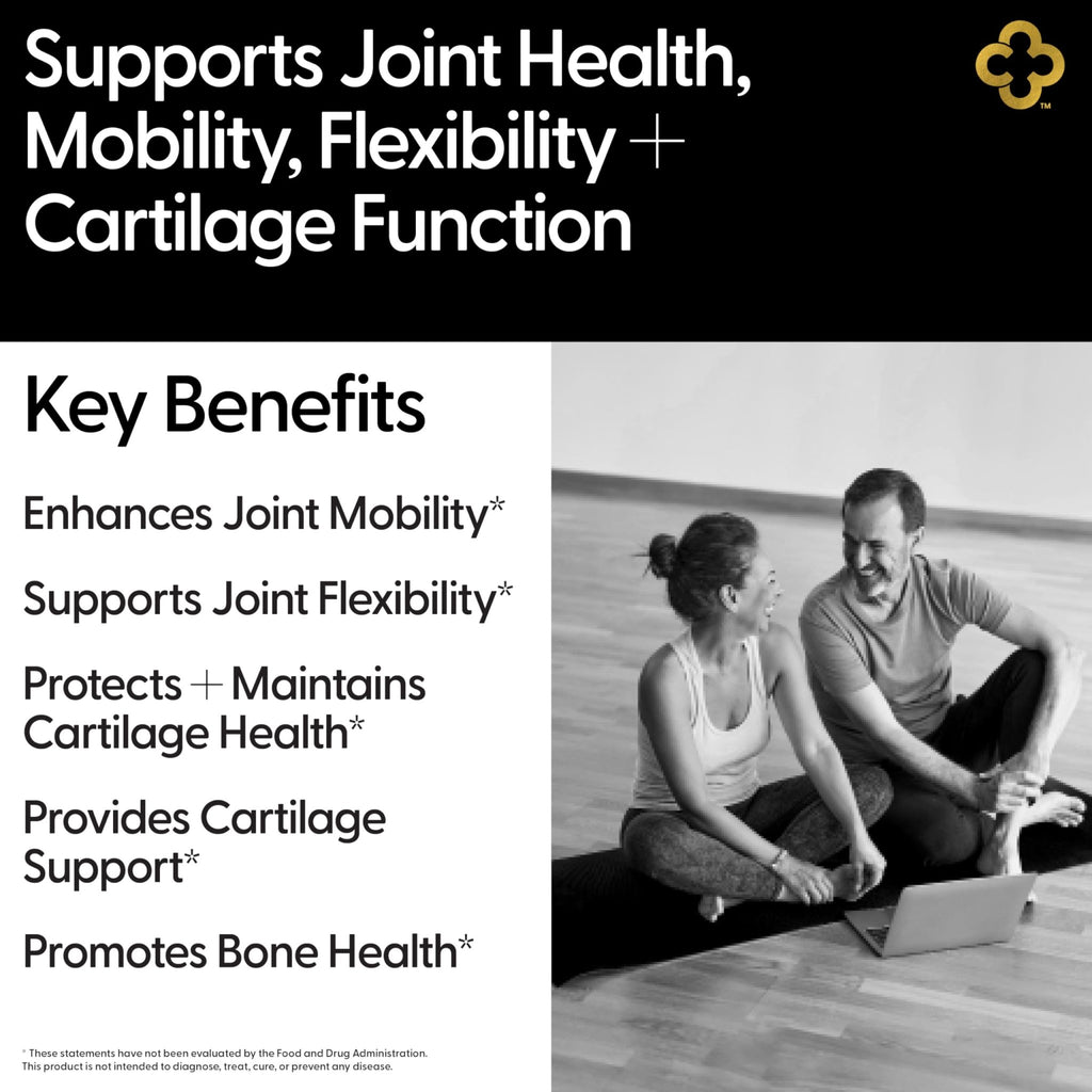 Campio Glucosamine Chondroitin MSM All-in-One Joint Support Supplement Turmeric, Hyaluronic Acid, Boswellia, Ginger Root, Bamboo, BioPerine, Black Pepper, Supports Joint Health & Flexibility 90 Count - TrustMedUSA