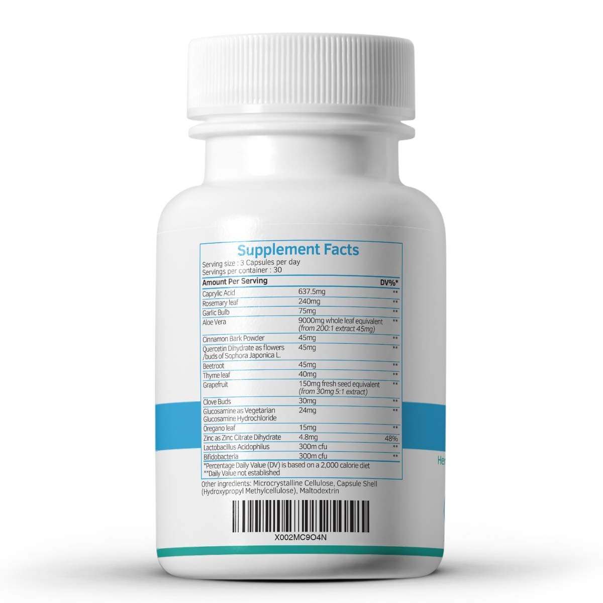 CanDefence - Candida Cleanse Ultimate Extra Strength All-in-ONE Formulation with Caprylic Acid, Probiotics and a synergistic Balance of 11 Different Botanicals - 90 Capsules - TrustMedUSA