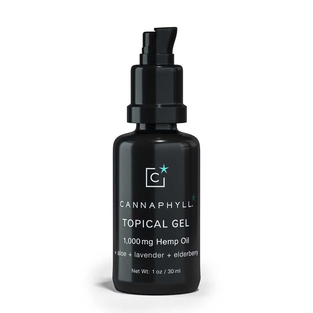 CANNAPHYLL Topical Organic Natural Hemp Gel (1 oz) for Skin, Back, Shoulder, Muscle, Nerves, and Joints, Tattoo Aftercare Made with Lavender, Neroli, Marjoram, and Cedarwood - TrustMedUSA
