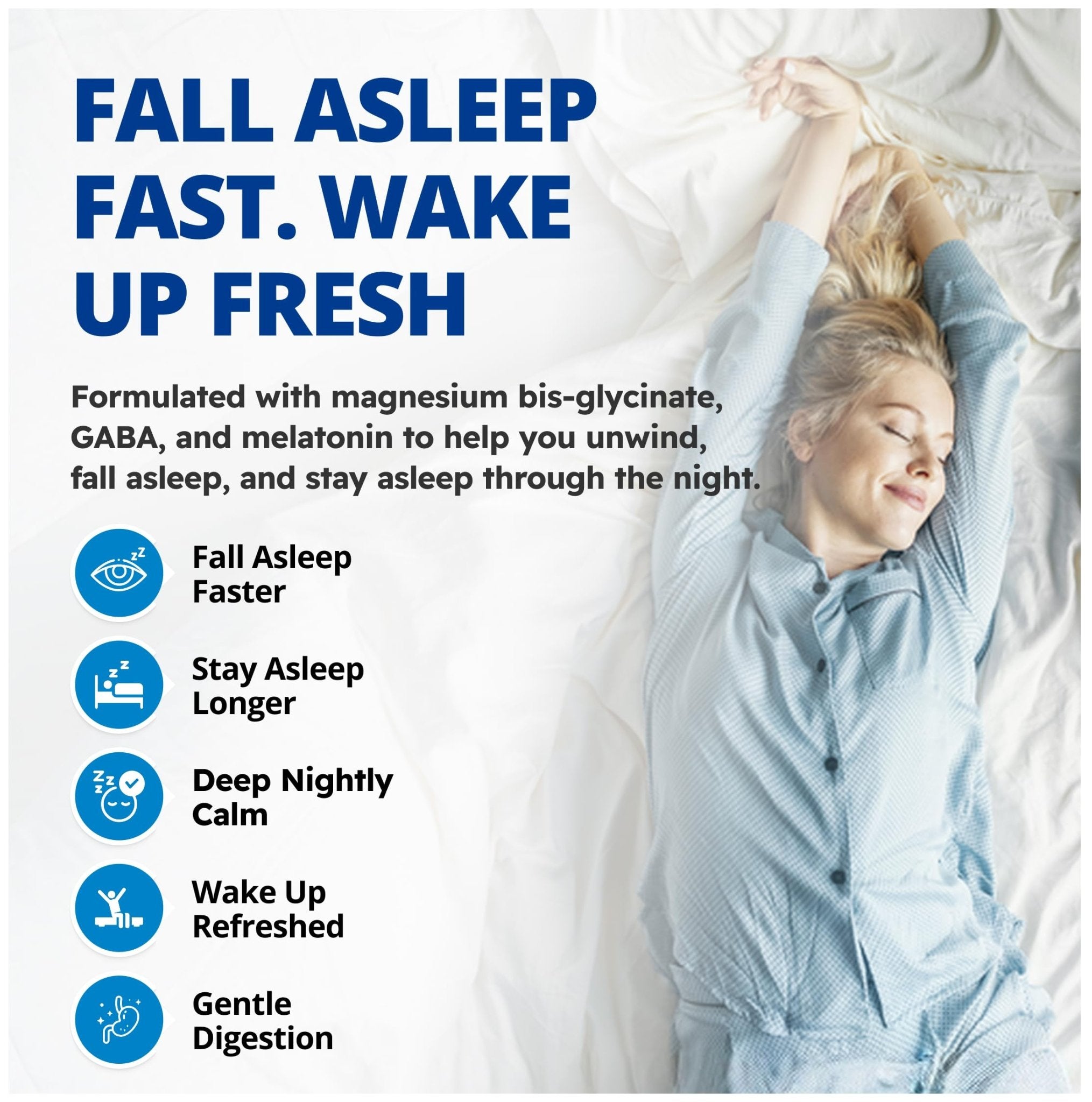 CanPrev Magnesium Bisglycinate Chelated + GABA & Melatonin, 120 Veg Caps, 120-Day Supply, Support Restful Night, Muscle Function, Promote Relaxation & Balanced Sleep-Wake Cycle, Vegan, No GMO & Gluten - TrustMedUSA