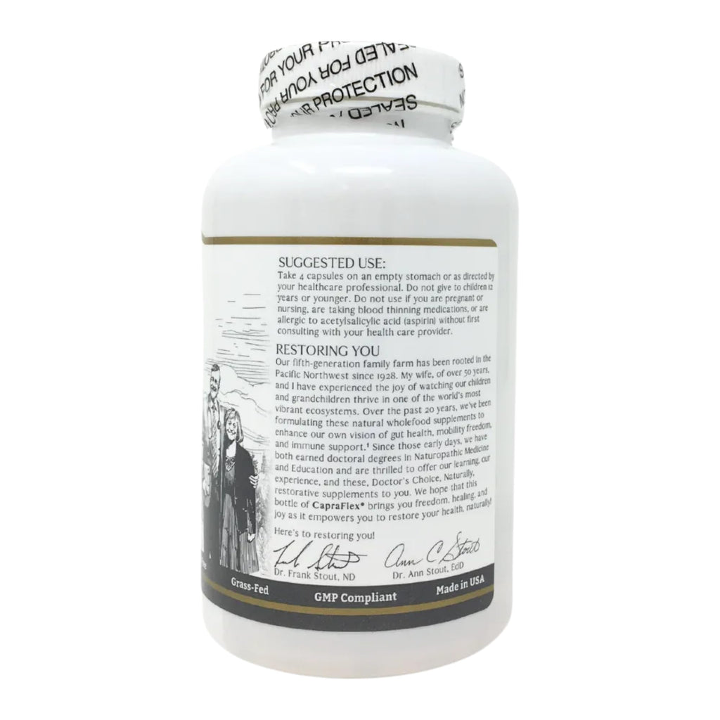 CapraFlex by Mt. Capra | Bone and Joint Support Supplement with Chicken Collagen, Hyaluronic Acid, Turmeric, and Herbs for Joint Vitality | 30 Servings - 120 Capsules - TrustMedUSA