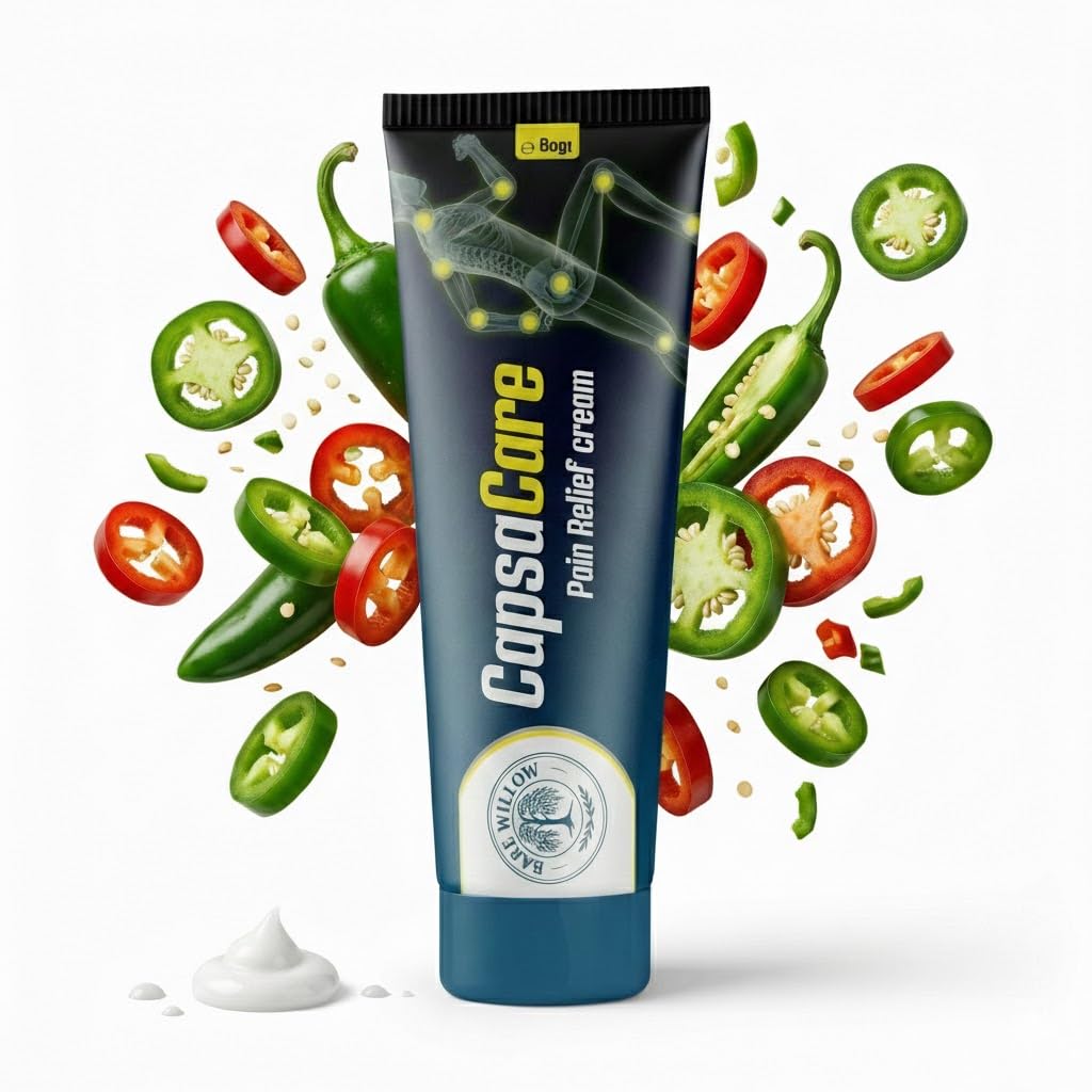 CapsaCare Cream with Capsaicin 0.125% & Magnesium, NeuroSoothe Blend with Arnica, Glucosamine, Menthol & Aloe, Fragrance Free, Non Greasy, Hydrating Topical Skin Cream for Men and Women, 100g (1 Pack) - TrustMedUSA