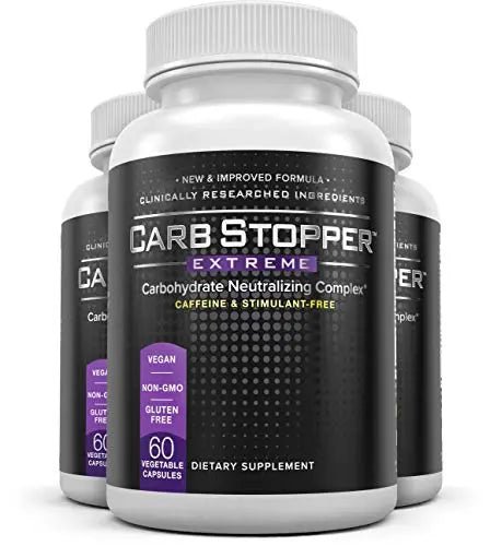 Carb Stopper Extreme (3 Bottles Maximum Strength, Natural Carbohydrate and Starch - TrustMedUSA